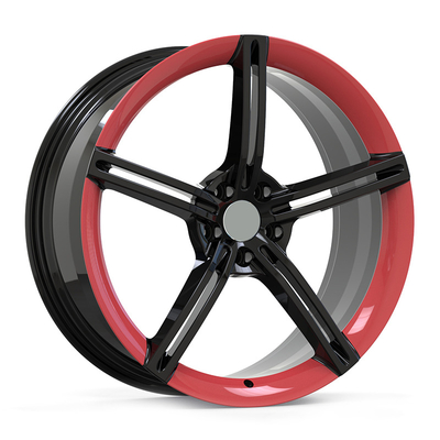 Factory Wholesale Popular Sports Aluminum Alloy Rims 19 Inch Aluminum Alloy Rim Wheels Red Black Custom Forged Touring Car Wheels 17 18 20