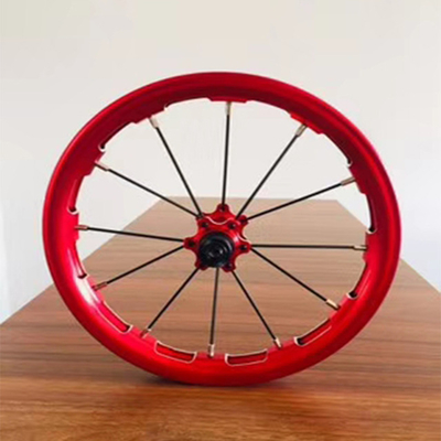 ALLOY 12 inch double wall alloy hollow tops polished anodized kids balance bicycle wheel TG-W002