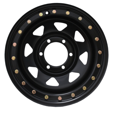 Steel 16&quot;&quot; Imitation Challenger x10 Black Beadlock Wheel Rims