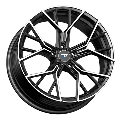 Latest Design Aluminum Alloy Wheels Machine Face Black Fashion Flow Forming Series Alloy Wheels